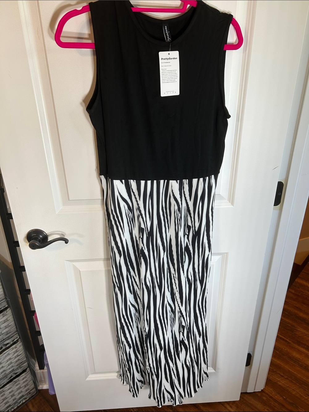 Black & White Zebra Maxi Dress